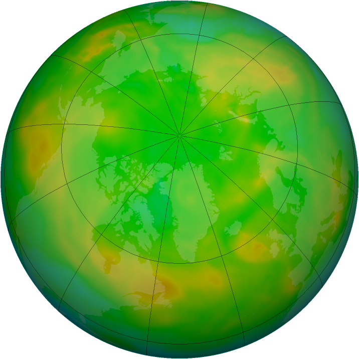 Arctic ozone map for 27 June 2010